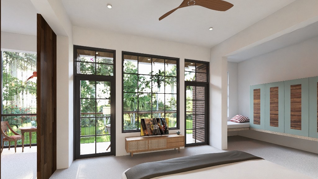 Bedroom with tropical garden view at Apex Weligama