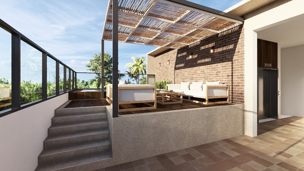 Rooftop lounge area at Apex Weligama