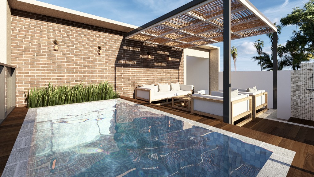 Rooftop swimming pool at Apex Weligama